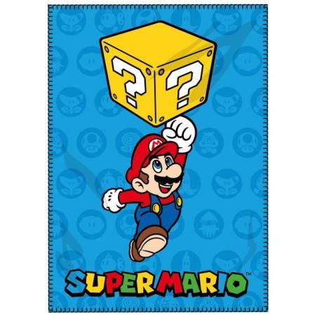 Manta Super Mario 100 x 140 cm Azul marino Poliéster