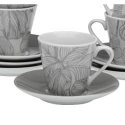 Juego de Tazas de Café Versa Palmera Porcelana