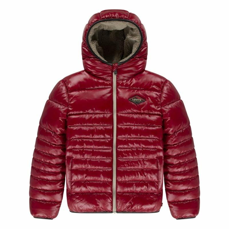 Chaqueta Infantil Levi's Lined Mdwt Puffer J Rhythmic Rojo Oscuro