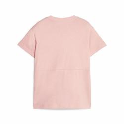 Camiseta de Manga Corta Infantil Puma Power Colorblock Salmón