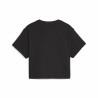 Camiseta de Manga Corta Infantil Puma Girls Logo Cropped Negro