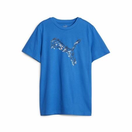 Camiseta de Manga Corta Infantil Puma Active Sports Graphic Azul