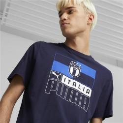 Camiseta de Manga Corta Unisex Puma Italia FIGC Azul oscuro