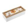 Caja Decorativa Versa Pétalos Madera MDF 9 x 6 x 24 cm