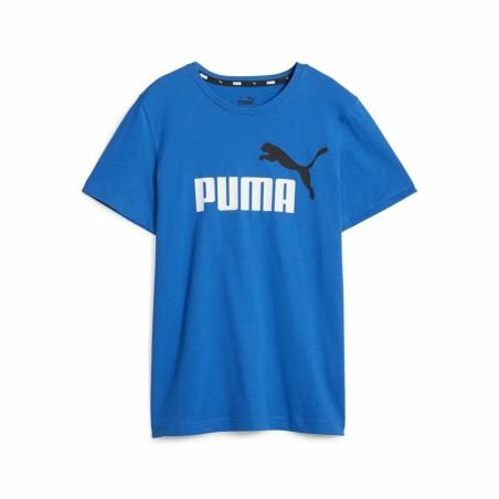 Camiseta de Manga Corta Infantil Puma Ess+ 2 Col Logo Azul