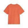 Camiseta de Manga Corta Infantil Puma Power Colorblock Naranja Oscuro