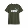 Camiseta de Manga Corta Infantil Puma Ess+ 2 Col Logo Verde oscuro