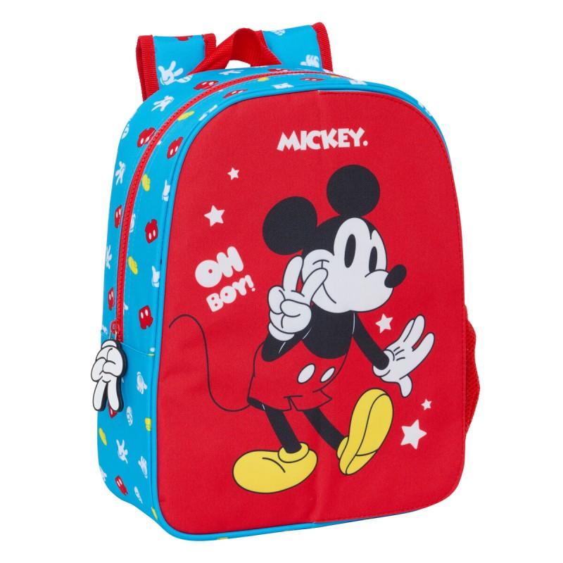 Mochila Escolar Mickey Mouse Clubhouse Fantastic Azul Rojo 26 x 34 x 11 cm