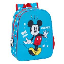 Mochila Escolar Mickey Mouse Clubhouse Fantastic Azul Rojo 26 x 34 x 11 cm