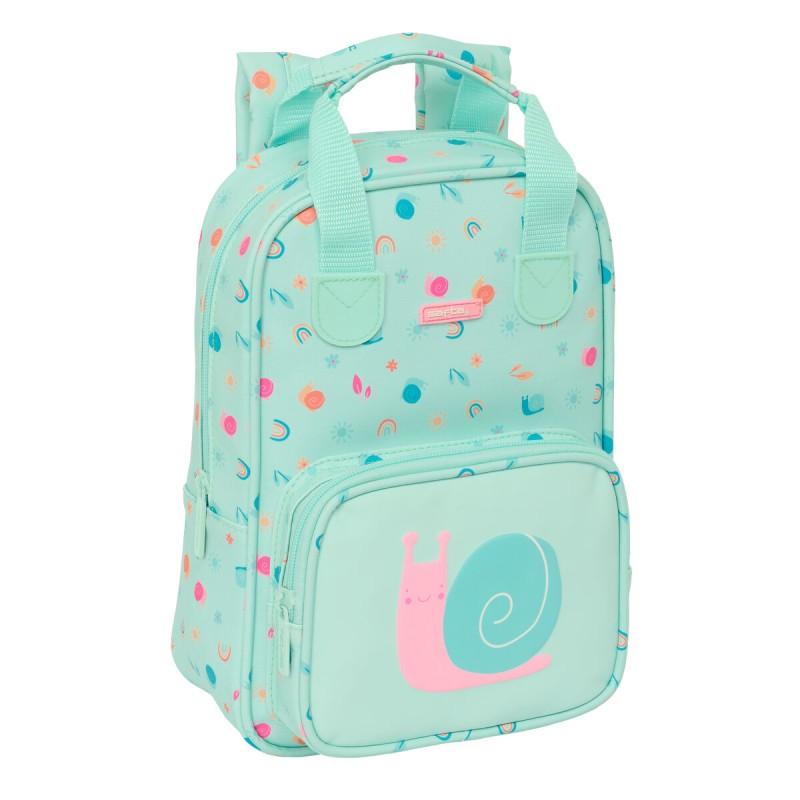 Mochila Infantil Safta Caracol Turquesa 20 x 28 x 8 cm