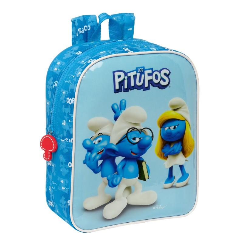 Mochila Infantil Los Pitufos Azul 22 x 27 x 10 cm