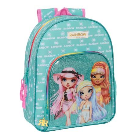 Mochila Escolar Rainbow High Paradise Turquesa 28 x 34 x 10 cm