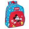 Mochila Escolar Mickey Mouse Clubhouse Fantastic Azul Rojo 28 x 34 x 10 cm