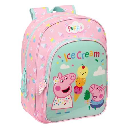 Mochila Escolar Peppa Pig Ice cream Rosa Menta 26 x 34 x 11 cm