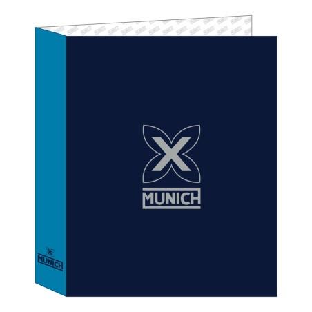 Carpeta de anillas Munich Nautic Azul marino A4 27 x 33 x 6 cm