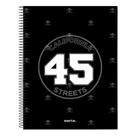 Libreta Safta California Negro A4 120 Hojas