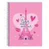 Libreta Safta Paris Rosa Azul marino A4 120 Hojas