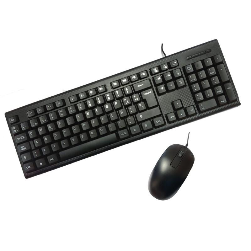 Teclado y Ratón CoolBox HK-616 + HM-81 Negro Español Qwerty Español