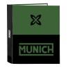 Carpeta de anillas Munich Caviar Verde Negro A4 27 x 33 x 6 cm