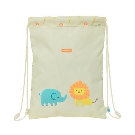 Bolsa Mochila con Cuerdas Safta Selva Blanco 26 x 34 x 1 cm