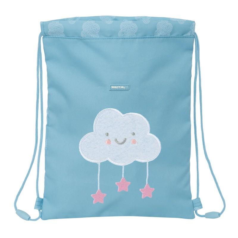 Bolsa Mochila con Cuerdas Safta Nube Azul 26 x 34 x 1 cm