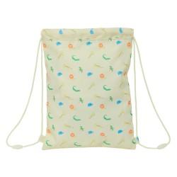 Bolsa Mochila con Cuerdas Safta Selva Blanco 26 x 34 x 1 cm