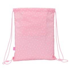 Bolsa Mochila con Cuerdas Glow Lab Sweet home Rosa 26 x 34 x 1 cm