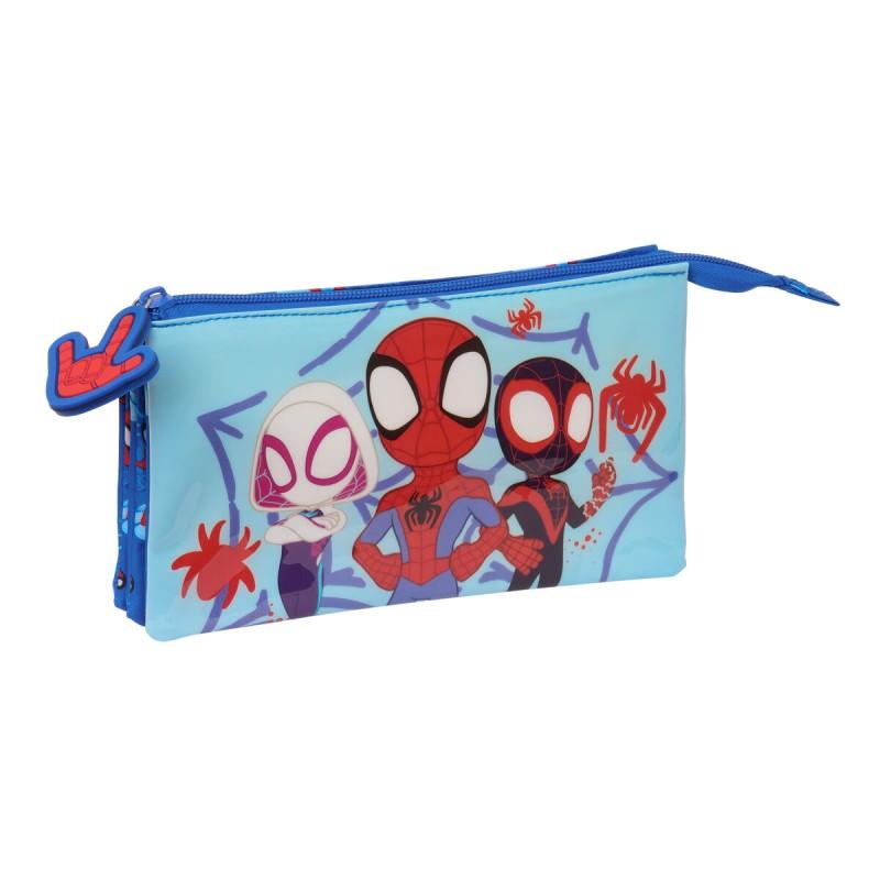 Portatodo Doble Spidey Azul 22 x 12 x 3 cm