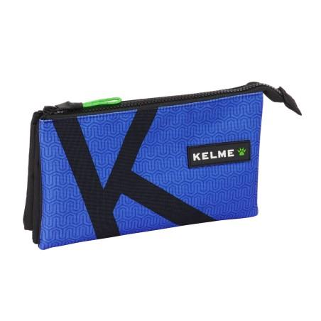 Portatodo Triple Kelme Royal Azul Negro 22 x 12 x 3 cm