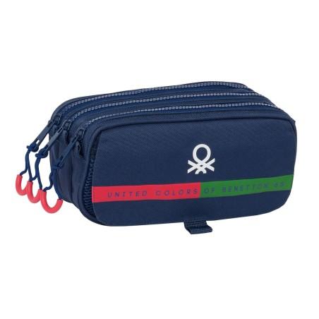 Portatodo Triple Benetton Italy Azul marino 21,5 x 10 x 8 cm