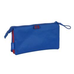 Portatodo Doble F.C. Barcelona Azul Granate 22 x 12 x 3 cm