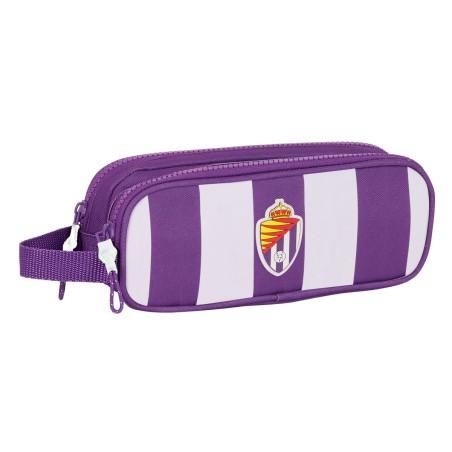 Portatodo Doble Real Valladolid C.F. Blanco Morado 21 x 8 x 6 cm