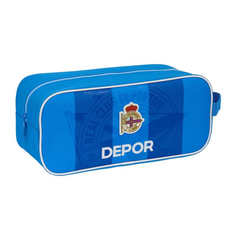 Zapatillero de Viaje R. C. Deportivo de La Coruña Azul 34 x 15 x 14 cm