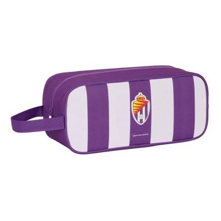 Zapatillero de Viaje Real Valladolid C.F. Blanco Morado 34 x 15 x 14 cm