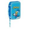 Plumier Doble Donald Azul 12.5 x 19.5 x 4 cm (28 piezas)