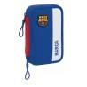 Plumier Doble F.C. Barcelona Azul Granate 12.5 x 19.5 x 4 cm (28 piezas)