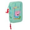 Plumier Doble Peppa Pig George Menta 12.5 x 19.5 x 4 cm (28 piezas)