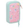 Plumier Doble Peppa Pig Ice cream Rosa Menta 12.5 x 19.5 x 4 cm (28 piezas)