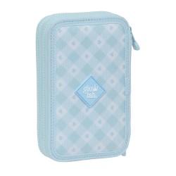 Plumier Doble Glow Lab Cisnes Azul 12.5 x 19.5 x 4 cm (28 piezas)