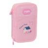 Plumier Doble Glow Lab Sweet home Rosa 12.5 x 19.5 x 4 cm (28 piezas)