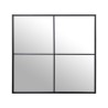 Espejo de pared Alexandra House Living Negro Metal Ventana 5 x 73 x 73 cm