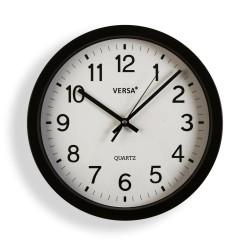 Reloj de Pared Versa Negro Plástico Cuarzo 4,3 x 30 x 30 cm