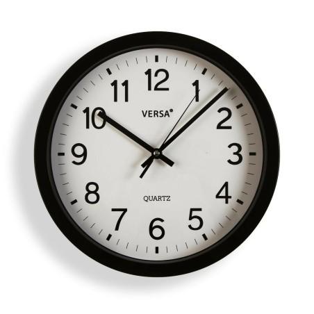 Reloj de Pared Versa Negro Plástico Cuarzo 4,3 x 30 x 30 cm