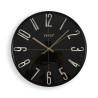 Reloj de Pared Versa Negro Dorado Plástico Cuarzo 4,3 x 30 x 30 cm