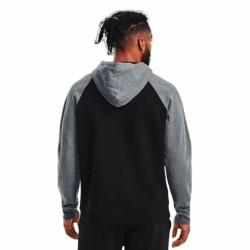 Sudadera con Capucha Hombre Under Armour  Wordmark Colorblock Negro