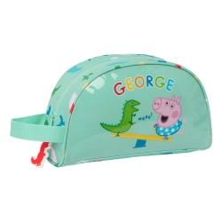 Neceser Escolar Peppa Pig George Menta 26 x 16 x 9 cm