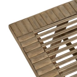 Mesa auxiliar Natural Bambú 60 x 32 x 41 cm 42 x 21,5 x 32 cm 2 Piezas (2 Unidades)