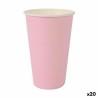 Set de Vasos Algon Desechables Cartón Rosa 10 Piezas 330 ml (20 Unidades)