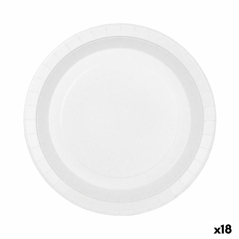 Set de Platos Algon Desechables Cartón Blanco 20 Piezas 17 cm (18 Unidades)