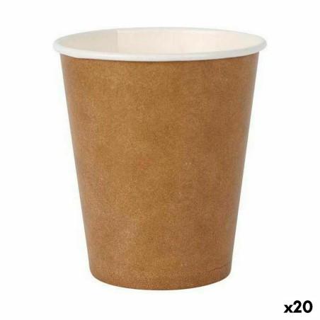 Set de Vasos Algon Desechables papel kraft 12 Piezas 250 ml (20 Unidades)